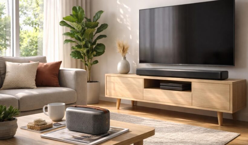 découvrez les différences entre barre de son et enceinte bluetooth pour choisir l'option idéale qui optimisera le son de votre salon selon vos besoins.