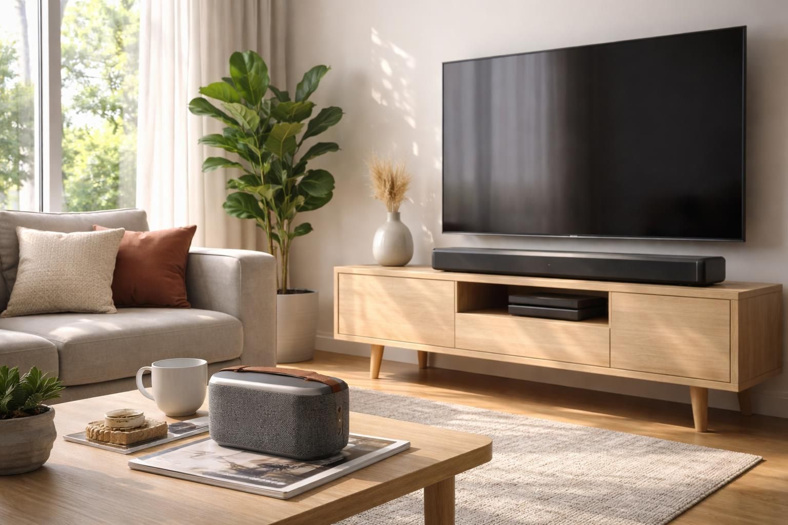 découvrez les différences entre barre de son et enceinte bluetooth pour choisir l'option idéale qui optimisera le son de votre salon selon vos besoins.