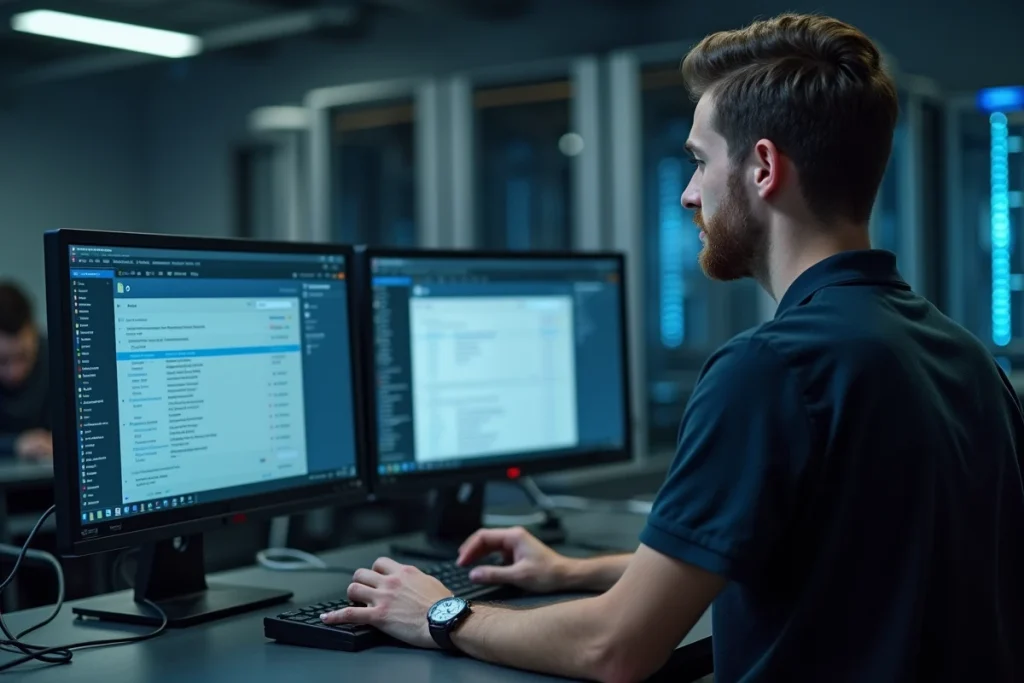 Administrateur informatique gérant la plateforme de messagerie Zimbra Unicaen sur poste de travail professionnel